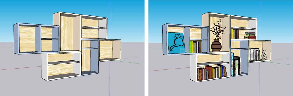 Illustration montrant la conception 3D de la bibliothèque